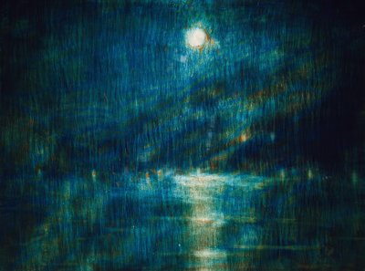 Blue Moonlit Night (Ascona) by Christian Rohlfs